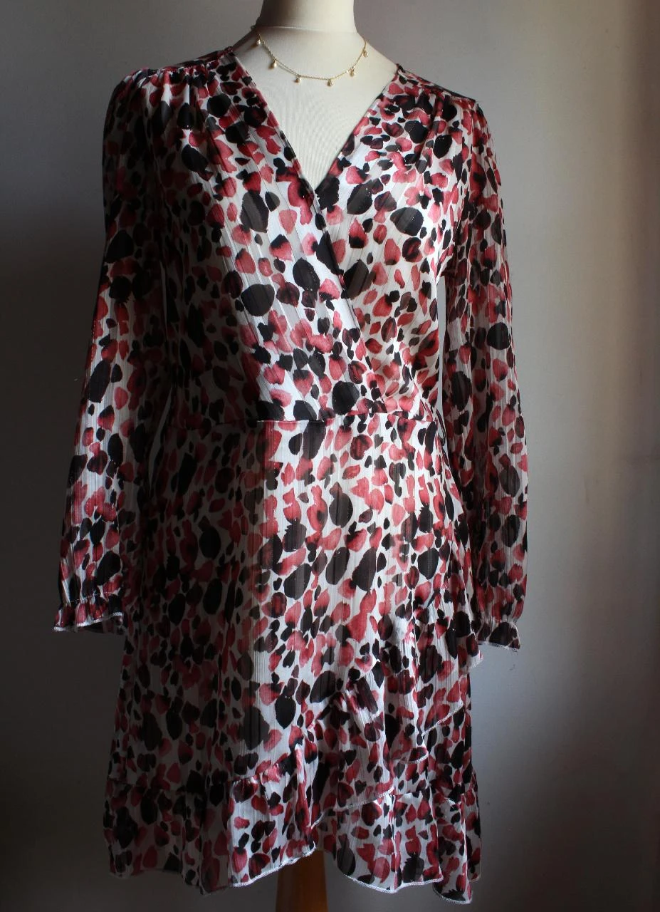 Robe style pois imprimée rose Peace n' Love – photo 4